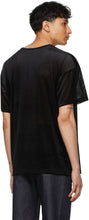Sasquatchfabrix. Black Velour Mesh Big T-Shirt