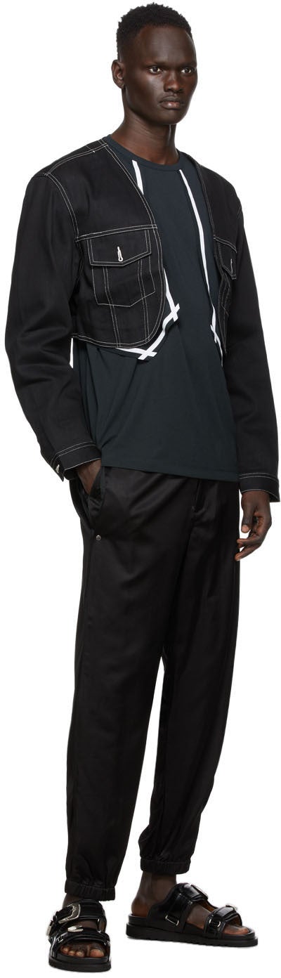 Sasquatchfabrix. Black Ventilation Western Trousers