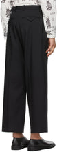 Sasquatchfabrix. Black Wide Silhouette Work Trousers