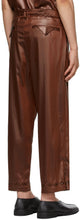 Sasquatchfabrix. Brown Faux-Leather Easy Trousers