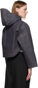 Sasquatchfabrix. Indigo Denim Three-Layer Bolero Jacket