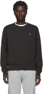 Saturdays NYC Black Bowery Slash Sweatshirt - Saturdame Sweat-shirt Black Bowery Sweat - 토요일 NYC 블랙 Bowery Slash Sweatsirt