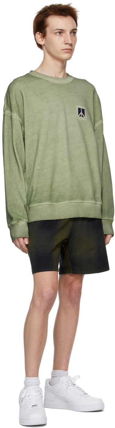 Saturdays NYC Green Washed Ari Peace Sweatshirt