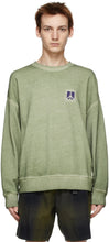 Saturdays NYC Green Washed Ari Peace Sweatshirt - Sweat sweat-shirt de paix ARI de NYC NYC NYC - 토요일 NYC 그린 아리 평화 스웨터를 씻었습니다
