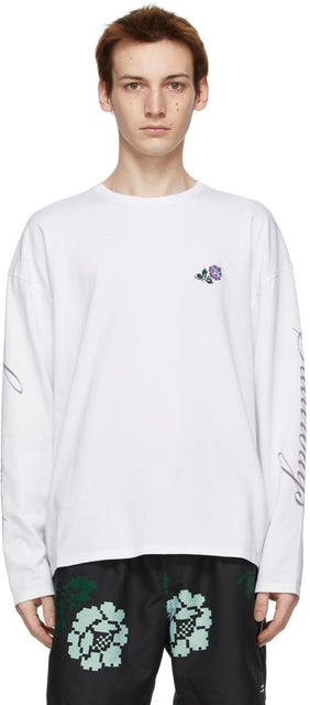 Saturdays NYC White Rose Long Sleeve T-Shirt - T-shirt à manches longues de rose blanche de NYC samedi - 토요일 NYC 화이트 로즈 긴 소매 티셔츠