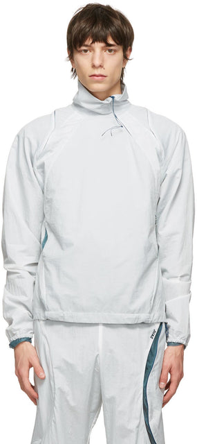 Saul Nash White Shape Shifter Pullover Sweatshirt - Sweat-shirt pull-shirt de Saul Nash Nash - Saul Nash 흰색 모양 shifter 풀오버 스웨터