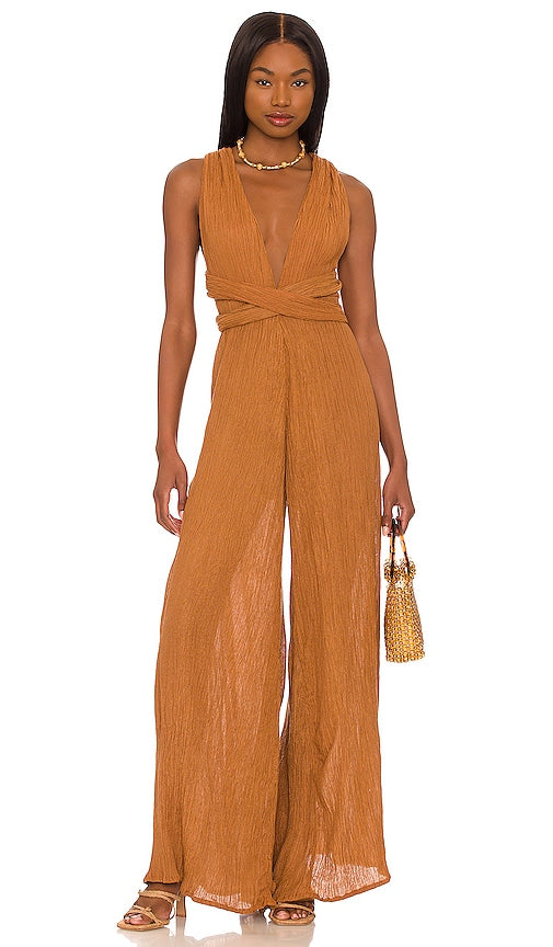 Savannah Morrow Arun Jumpsuit in Brown Savannah Morrow Arun Suit en marron 萨凡纳·莫罗（Savannah Morrow）Arun连身裤