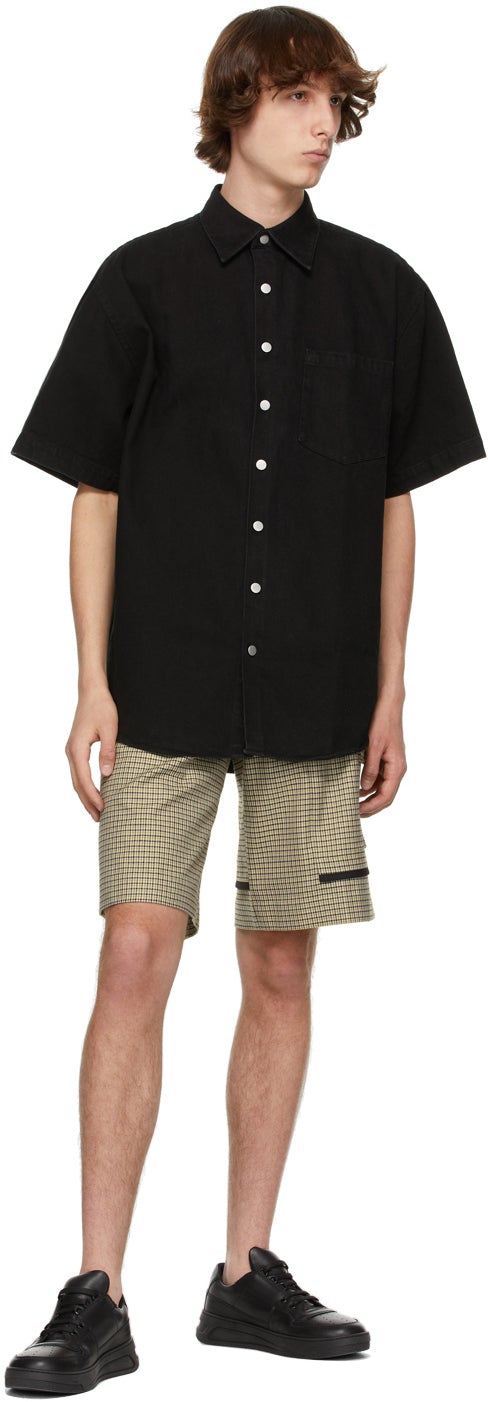 Schnayderman's Black Denim Oversized Short Sleeve Shirt