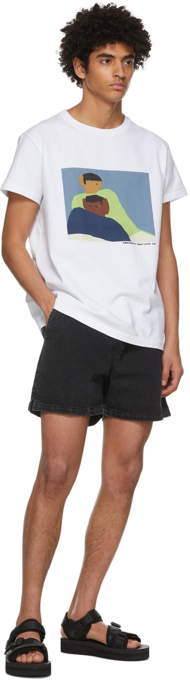 Schnayderman's SSENSE Exclusive Black Denim Garment Dyed Shorts