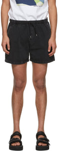 Schnayderman's SSENSE Exclusive Black Denim Garment Dyed Shorts - Short teint Ssense Ssense Ssense Ssense Ssense Ssense Ssense - Schnayderman의 Ssense 독점적 인 블랙 데님 의류 염색 반바지