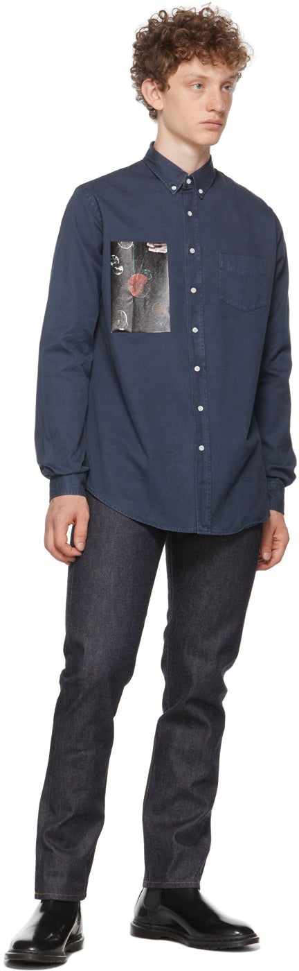 Schnayderman's SSENSE Exclusive Blue Paul Mpagi Sepuya Graphic Overshirt