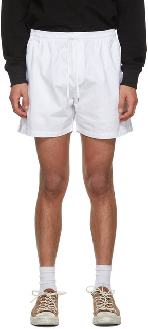 Schnayderman's SSENSE Exclusive White Solid Twill Shorts - Short Ssense Ssense Ssense Ssense Ssense Schnayderman - Schnayderman의 Ssense 독점적 인 화이트 고체 능직 반바지