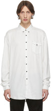 Schnayderman's White Oversized Solid Shirt - Chemise solide surdimensionnée blanche de Schnayderman - Schnayderman의 흰색 특대 솔리드 셔츠