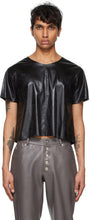 Sean Suen Black Back Tie Crop T-Shirt - T-shirt de recadrage de cravate de dos noire Sean Suen - Sean Suen 검은 색 다시 넥타이 자르기 티셔츠