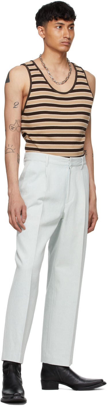 Second/Layer Blue Chuco Pleated Trousers