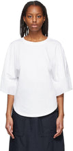 See by ChloÃ© White Pleated Sleeves T-Shirt - Voir Par ChloÃ © White Hockeded Manches Tee-shirt - ChloÃ © White Pleated Sleeves T 셔츠보기
