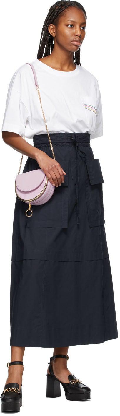 See by ChloÃ© White Rainbow Pocket T-Shirt