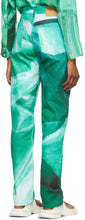 Serapis Green Printed Jeans