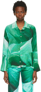 Serapis Green Silk Shirt - Chemise de soie verte Serapis - Serapis 녹색 실크 셔츠