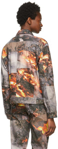 Serapis Multicolor Denim Fire Workwear Jacket