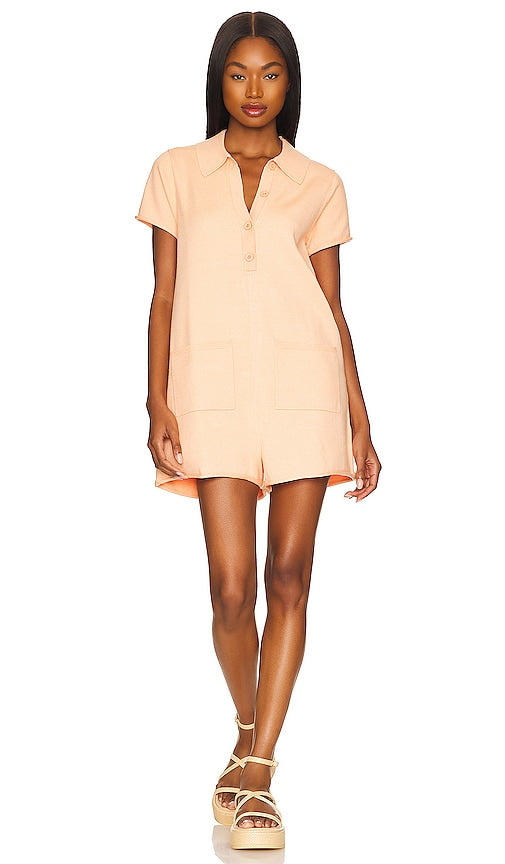 Show Me Your Mumu Gio Sweater Romper in Peach Montrez-moi votre machine de pull Mumu Gio à Peach 给我看你的桃子毛衣毛衣