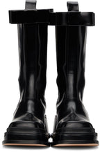 Shushu/Tong Black Leather Bow Mid Calf Boots