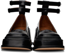 Shushu/Tong Black Leather Buckle Platform Heels