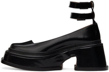 Shushu/Tong Black Leather Buckle Platform Heels