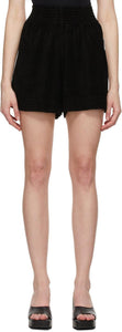 Simon Miller Black Terrycloth Melia Shorts - SIMON MILLER NOIR TERRYPLOTH MELIA Short - Simon Miller Black Terrycloth 멜리아 반바지