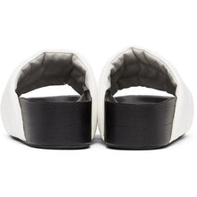 Simon Miller White Vegan Leather Dip Slides