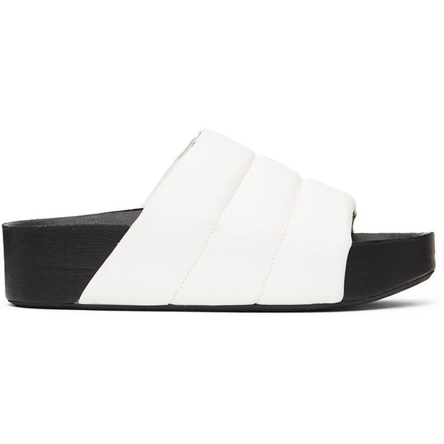 Simon Miller White Vegan Leather Dip Slides - Simon Miller White Vegan Leather Dip diapositives - Simon Miller White Vegan Leather DIP 슬라이드