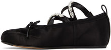 Simone Rocha Black Pearl Criss-Cross Ballerina Flats