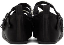 Simone Rocha Black Pearl Criss-Cross Ballerina Flats