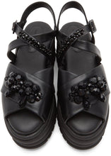 Simone Rocha Black Platform Track Sole Sandals