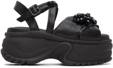 Simone Rocha Black Platform Track Sole Sandals - Sandals à semelles SIMONE ROCHA NOIR NOIRPLETER - Simone Rocha Black Platform 트랙 솔 샌들