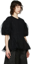 Simone Rocha Black Tulle Overlay Sculpted T-Shirt