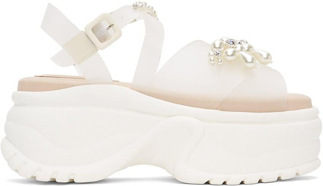 Simone Rocha Transparent Jelly Platform Track Sole Sandals - SIMONE SANCHES SANQUALES SANQUALES PLATEFORMES TRANSPLY TRANSPLY TRANSPLY - Simone Rocha 투명한 젤리 플랫폼 트랙 샌들 트랙