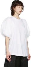 Simone Rocha White Tulle Sleeve T-Shirt