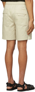 Solid Homme Beige Cotton Basic Shorts