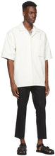 Solid Homme Black Linen Elastic Waist Tapered Trousers