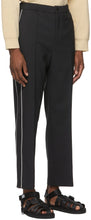 Solid Homme Black Piping Drawstring Lounge Pants