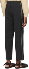 Solid Homme Black Piping Drawstring Lounge Pants
