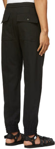 Solid Homme Black Wool Basic Lounge Pants