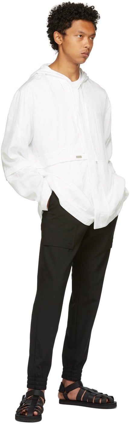 Solid Homme Black Wool Basic Lounge Pants