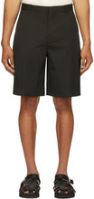 Solid Homme Black Wool Basic Shorts - Short de base de laine noire de Homme solide - 솔리드 옴므 블랙 모직 기본 반바지