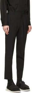 Solid Homme Black Wool Basic Trousers