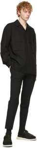 Solid Homme Black Wool Basic Trousers