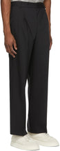 Solid Homme Black Wool Wide Trousers