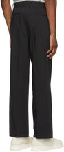 Solid Homme Black Wool Wide Trousers
