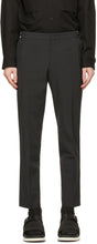 Solid Homme Grey Wool Basic Trousers - Pantalon de base de laine de laine grise de Homme solide - 솔리드 옴므 회색 양모 기본 바지